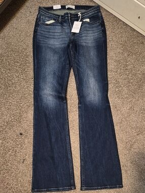 Women’s Dark Blue Bootcut Jeans - BKE
